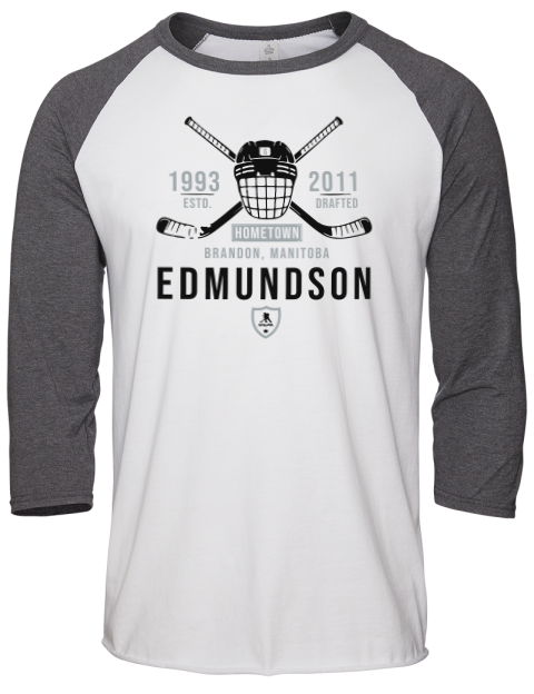 Classic Heritage Joel Edmundson Unisex Premium Three-Quarter Raglan T-Shirt | Swagsta