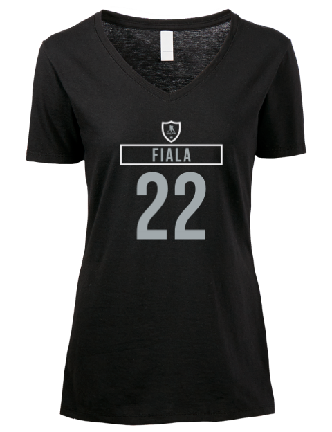 Away Jersey Kevin Fiala Premium Ladies V-Neck T-Shirt | Swagsta