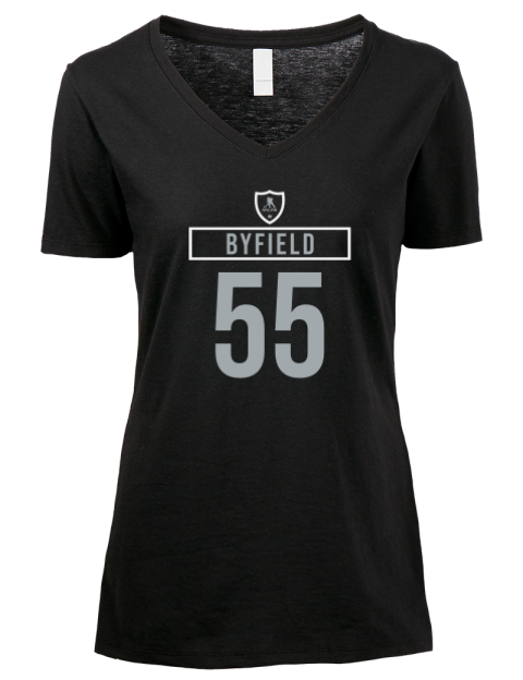 Away Jersey Quinton Byfield Premium Ladies V-Neck T-Shirt | Swagsta