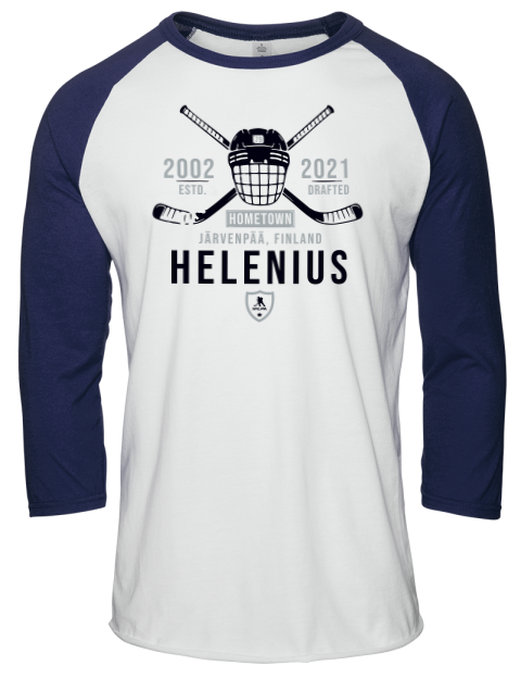 Classic Heritage Samuel Helenius Unisex Premium Three-Quarter Raglan T-Shirt | Swagsta