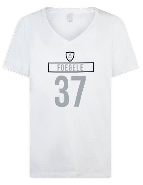 Home Jersey Warren Foegele Premium Ladies V-Neck T-Shirt | Swagsta