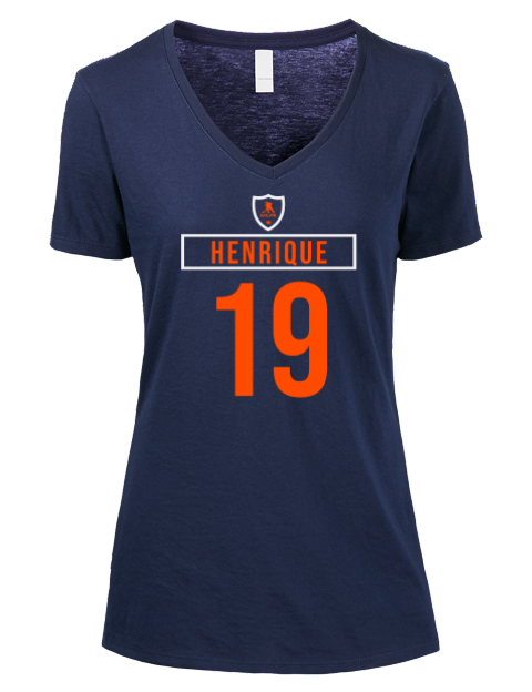 Away Jersey Adam Henrique Premium Ladies V-Neck T-Shirt | Swagsta