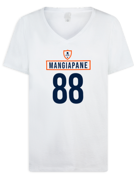 Home Jersey Andrew Mangiapane Premium Ladies V-Neck T-Shirt | Swagsta