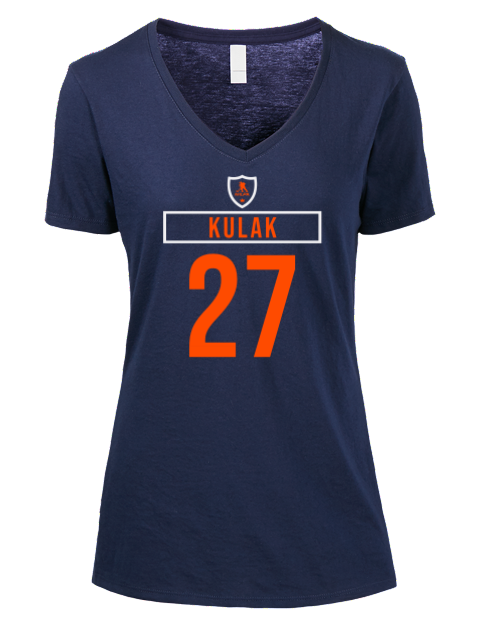 Away Jersey Brett Kulak Premium Ladies V-Neck T-Shirt | Swagsta