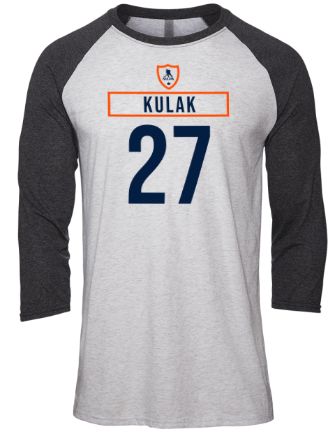 Home Jersey Brett Kulak Unisex Premium Three-Quarter Raglan T-Shirt | Swagsta