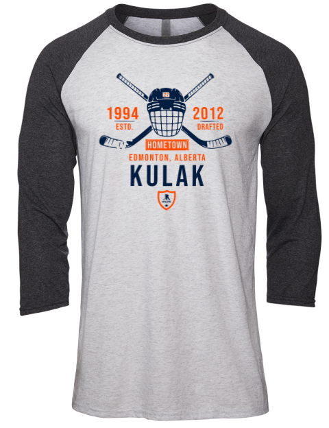 Classic Heritage Brett Kulak Unisex Premium Three-Quarter Raglan T-Shirt | Swagsta