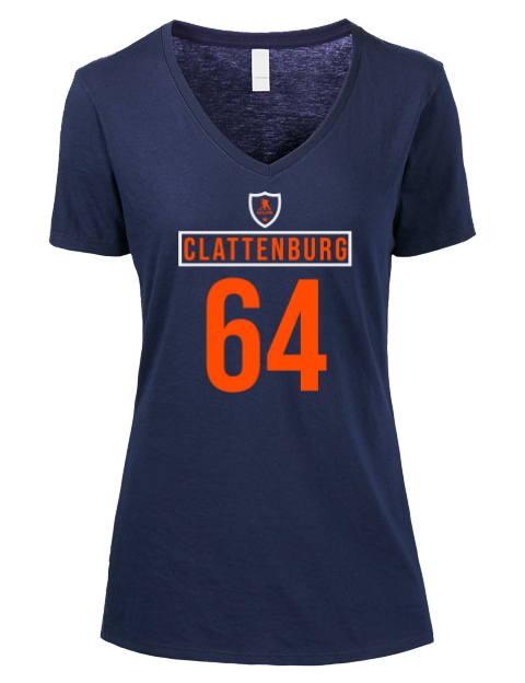 Away Jersey Connor Clattenburg Premium Ladies V-Neck T-Shirt | Swagsta
