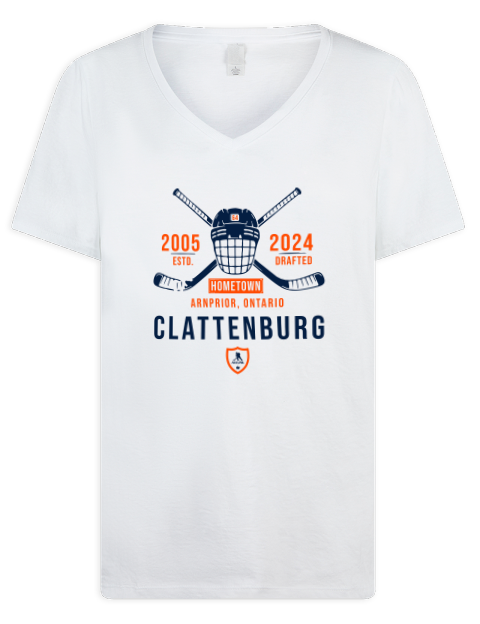 Classic Heritage Connor Clattenburg Premium Ladies V-Neck T-Shirt | Swagsta