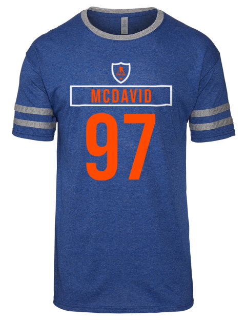 Away Jersey Connor Mcdavid Men's Tri-Blend T-Shirt | Swagsta