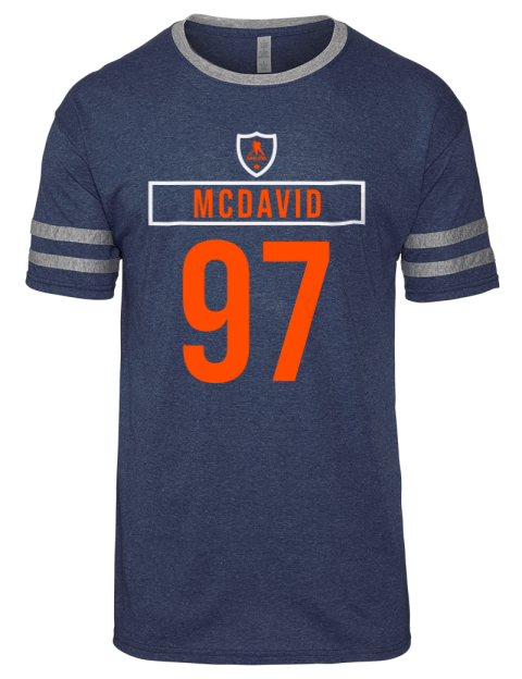 Away Jersey Connor Mcdavid Men's Tri-Blend T-Shirt | Swagsta