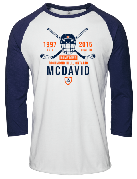 Classic Heritage Connor Mcdavid Unisex Premium Three-Quarter Raglan T-Shirt | Swagsta
