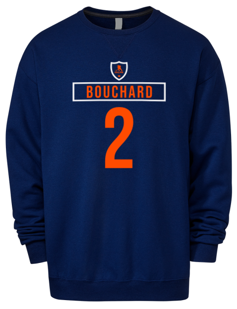 Away Jersey Evan Bouchard Premium Unisex Crewneck Sweatshirt | Swagsta