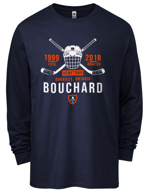 Heritage Evan Bouchard Men's Long-Sleeve T-Shirt | Swagsta