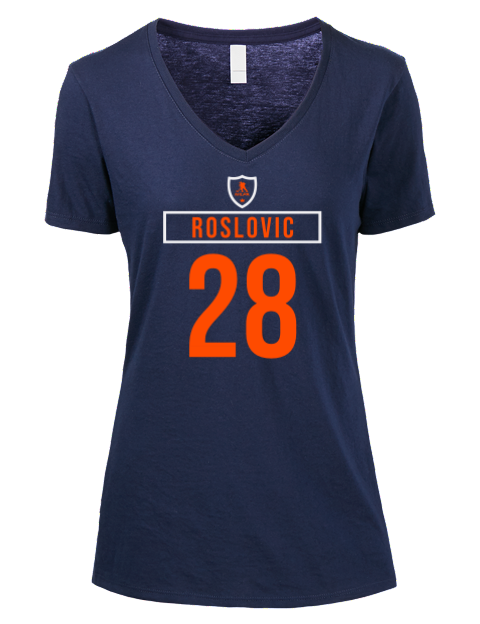 Away Jersey Jack Roslovic Premium Ladies V-Neck T-Shirt | Swagsta