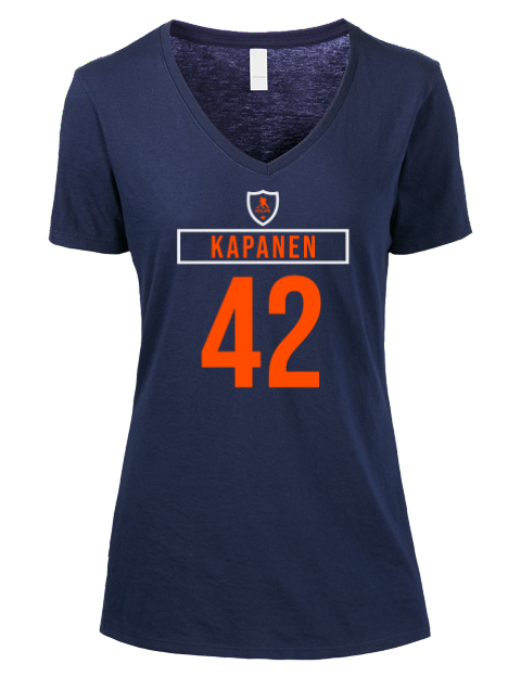 Away Jersey Kasperi Kapanen Premium Ladies V-Neck T-Shirt | Swagsta