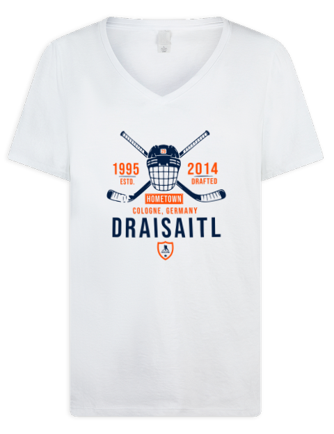 Classic Heritage Leon Draisaitl Premium Ladies V-Neck T-Shirt | Swagsta