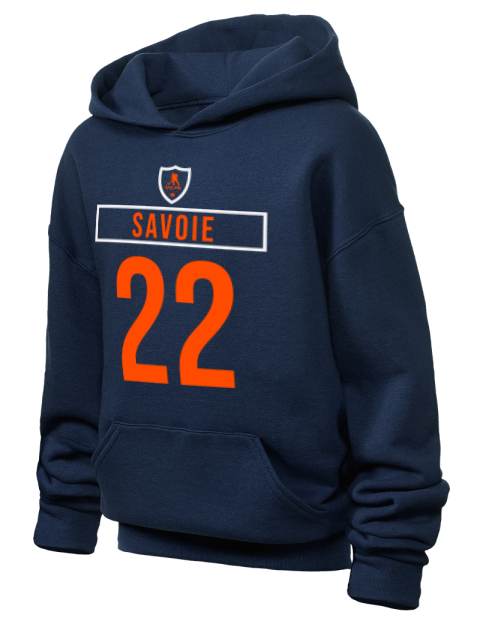 Away Jersey Matthew Savoie Youth Hooded Sweatshirt | Swagsta
