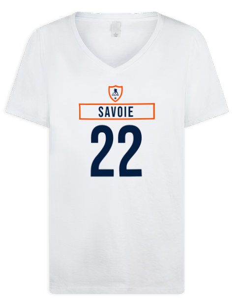Home Jersey Matthew Savoie Premium Ladies V-Neck T-Shirt | Swagsta