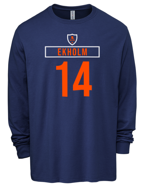 Away Jersey Mattias Ekholm Men's Premium Blend Long Sleeve-T-Shirt | Swagsta