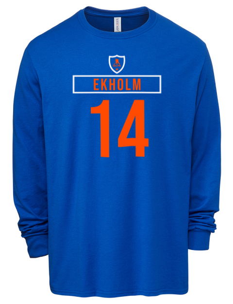 Away Jersey Mattias Ekholm Men's Premium Blend Long Sleeve-T-Shirt | Swagsta
