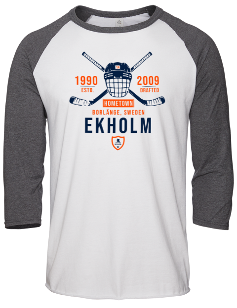 Classic Heritage Mattias Ekholm Unisex Premium Three-Quarter Raglan T-Shirt | Swagsta