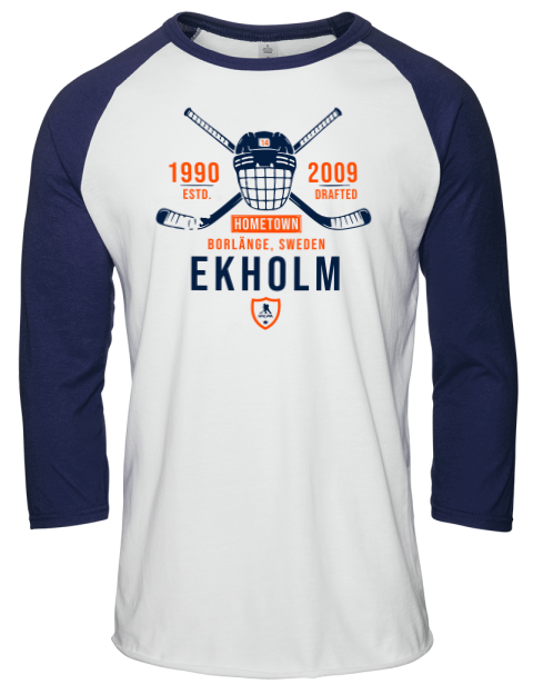 Classic Heritage Mattias Ekholm Unisex Premium Three-Quarter Raglan T-Shirt | Swagsta