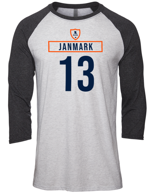 Home Jersey Mattias Janmark Unisex Premium Three-Quarter Raglan T-Shirt | Swagsta