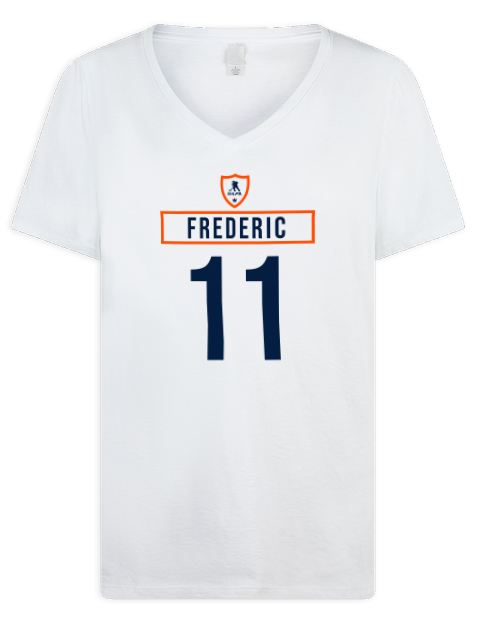 Home Jersey Trent Frederic Premium Ladies V-Neck T-Shirt | Swagsta