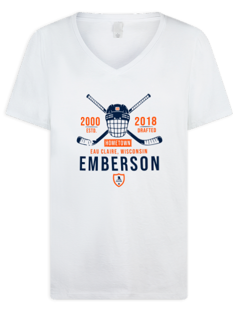 Classic Heritage Ty Emberson Premium Ladies V-Neck T-Shirt | Swagsta