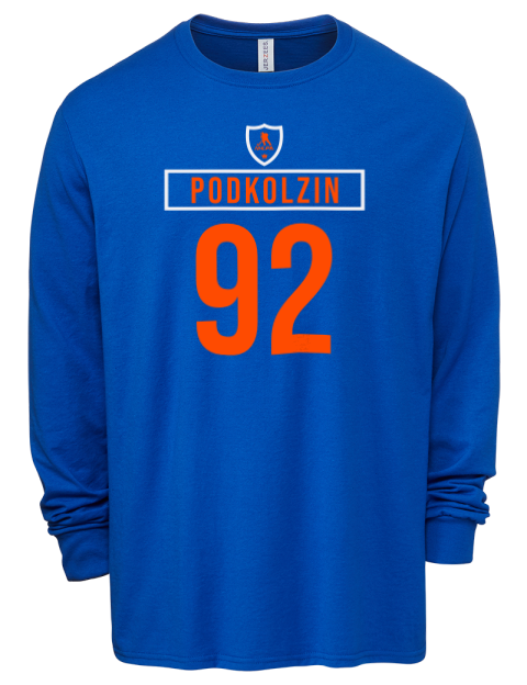 Away Jersey Vasily Podkolzin Men's Premium Blend Long Sleeve-T-Shirt | Swagsta