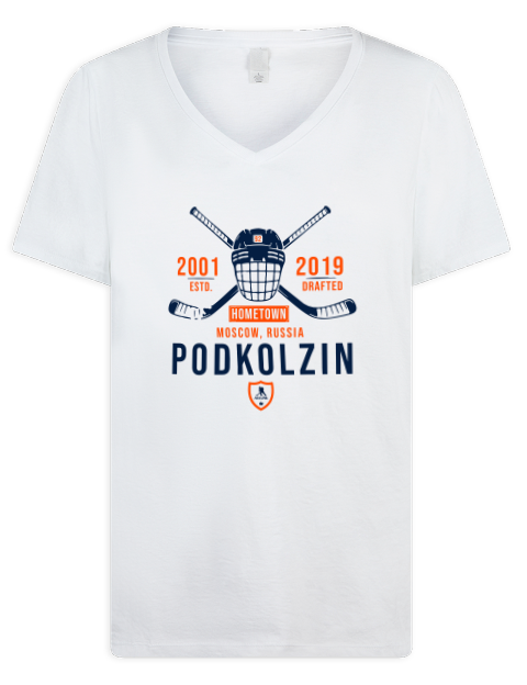 Classic Heritage Vasily Podkolzin Premium Ladies V-Neck T-Shirt | Swagsta