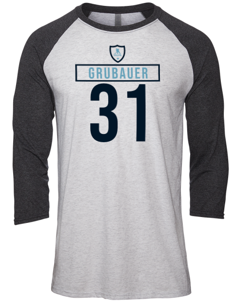 2A Home Jersey Philipp Grubauer Unisex Premium Three-Quarter Raglan T-Shirt | Swagsta
