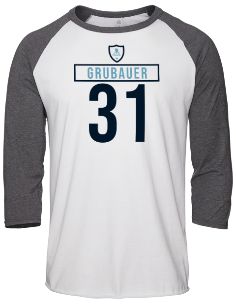 2A Home Jersey Philipp Grubauer Unisex Premium Three-Quarter Raglan T-Shirt | Swagsta