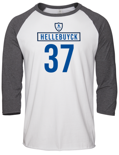Home Jersey connor hellebuyck Unisex Premium Three-Quarter Raglan T-Shirt | Swagsta