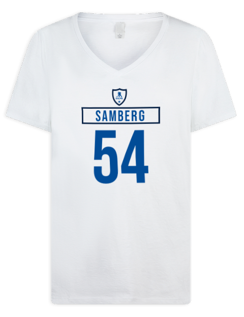 Home Jersey dylan samberg Premium Ladies V-Neck T-Shirt | Swagsta