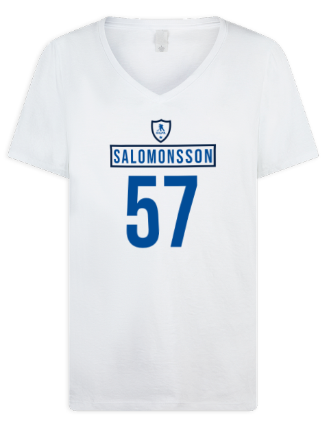 Home Jersey elias salomonsson Premium Ladies V-Neck T-Shirt | Swagsta
