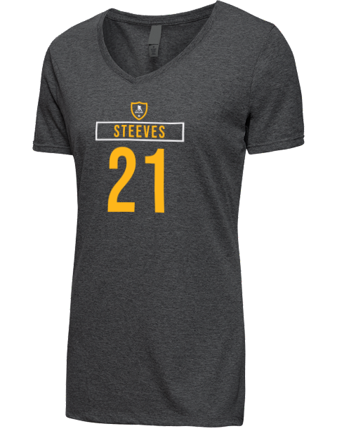 Away Jersey Alex Steeves Premium Ladies V-Neck T-Shirt | Swagsta