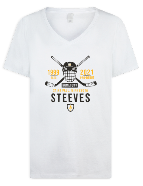 Classic Heritage Alex Steeves Premium Ladies V-Neck T-Shirt | Swagsta