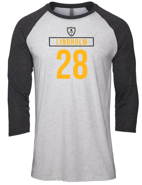 Home Jersey Elias Lindholm Unisex Premium Three-Quarter Raglan T-Shirt | Swagsta