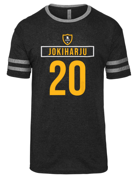 Away Jersey Henri Jokiharju Men's Tri-Blend T-Shirt | Swagsta