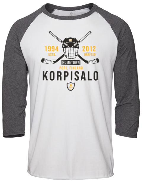 Classic Heritage Joonas Korpisalo Unisex Premium Three-Quarter Raglan T-Shirt | Swagsta
