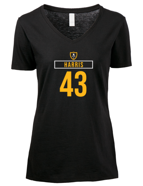 Away Jersey Jordan Harris Premium Ladies V-Neck T-Shirt | Swagsta