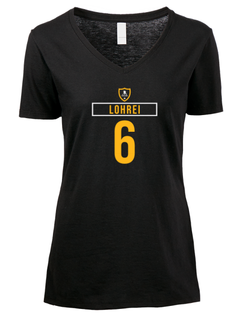 Away Jersey Mason Lohrei Premium Ladies V-Neck T-Shirt | Swagsta