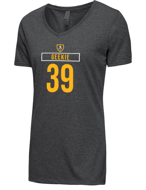 Away Jersey Morgan Geekie Premium Ladies V-Neck T-Shirt | Swagsta
