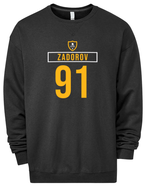 Away Jersey Nikita Zadorov Premium Unisex Crewneck Sweatshirt | Swagsta