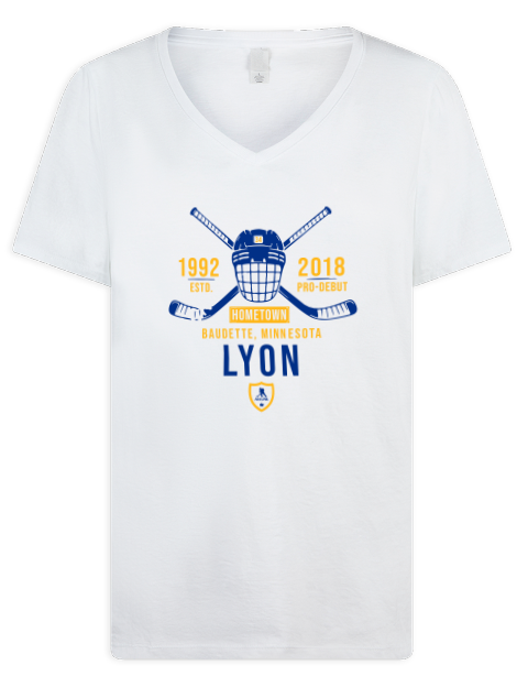 Classic Heritage Alex Lyon Premium Ladies V-Neck T-Shirt | Swagsta