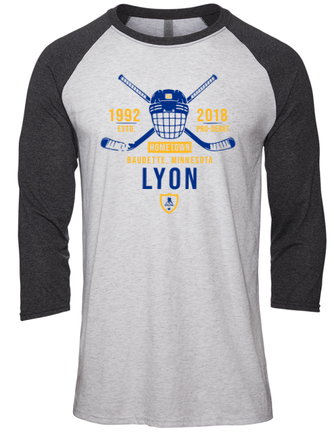 Classic Heritage Alex Lyon Unisex Premium Three-Quarter Raglan T-Shirt | Swagsta