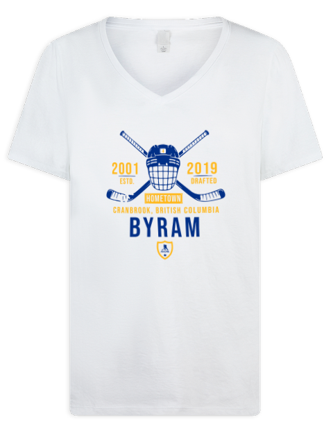 Classic Heritage Bowen Byram Premium Ladies V-Neck T-Shirt | Swagsta