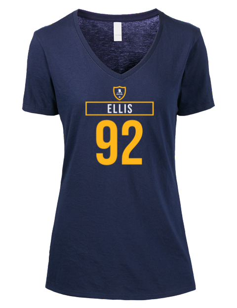 Away Jersey Colten Ellis Premium Ladies V-Neck T-Shirt | Swagsta