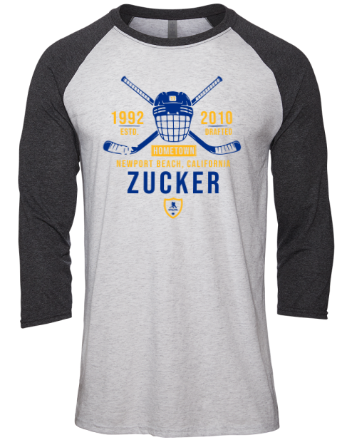 Classic Heritage Jason Zucker Unisex Premium Three-Quarter Raglan T-Shirt | Swagsta